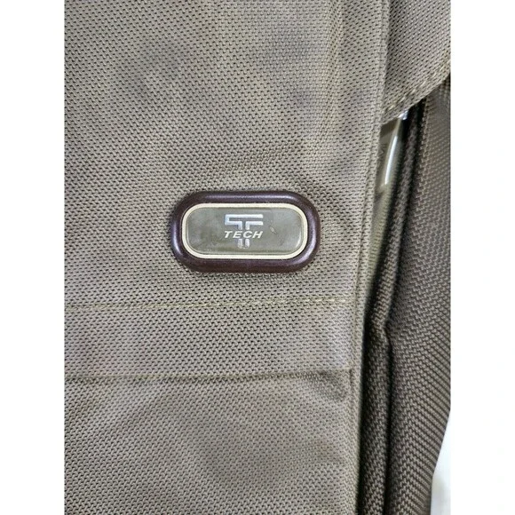 TUMI T-Tech Messenger Large Crossbody Laptop Carry Bag Olive Green Brown